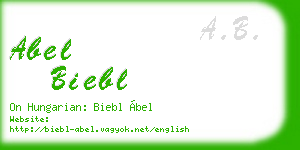 abel biebl business card